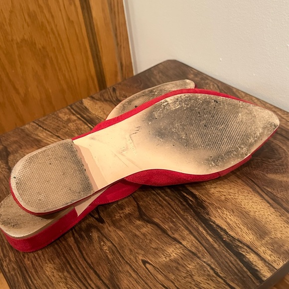 Fericzot Slingback Buckle Flat Pointed Toe Backless Mule Slides Loafers Suede 11 - Picture 6 of 7